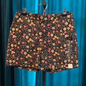 Lee Floral print shorts black, pink and yellow